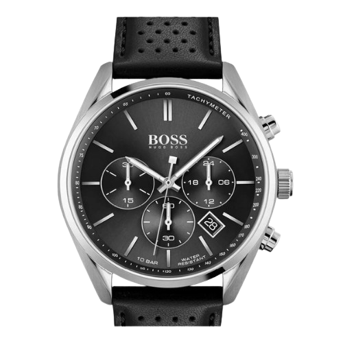 Montre Hugo Boss - Champion - Bracelet Cuir Noir - 1513816
