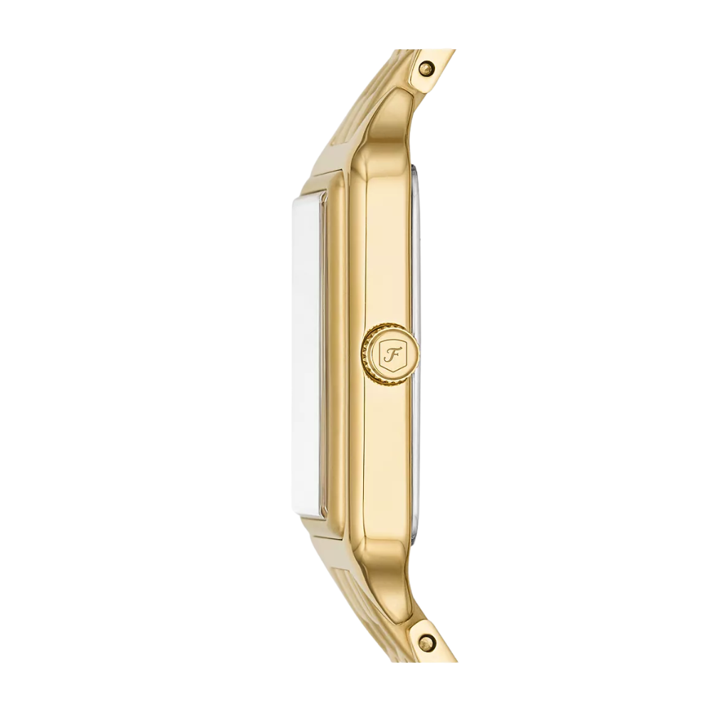 Montre Fossil Raquel ES5220 – Rectangle, Dorée en Acier Inoxydable