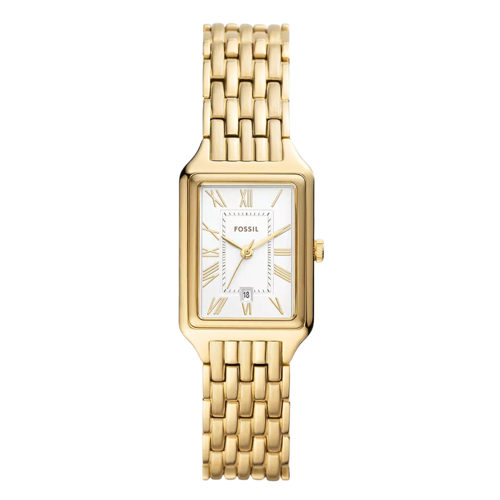 Montre Fossil Raquel ES5220 – Rectangle, Dorée en Acier Inoxydable